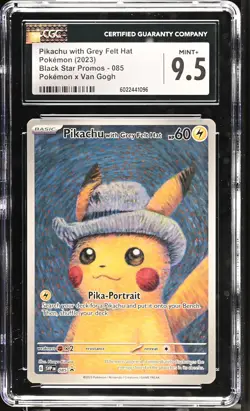 2023 Pokemon Black Star SV Promo 085 Van Gogh Pikachu With Grey Felt Hat CGC 9.5 - Image 1