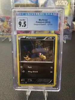 Pokemon Dragons Exalted #72/124 Murkrow CGC Graded - Image 1