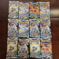 12x Pokemon TCG Brilliant Stars Booster Packs - New Sealed - Image 1