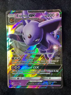 Pokemon TCG Espeon GX Sun & Moon Base Set 61/149 Holo Ultra Rare - Image 1
