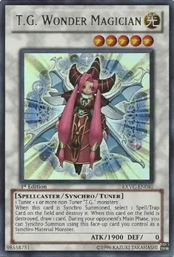 Yugioh! MP T.G. Wonder Magician - EXVC-EN040 - Ultra Rare - 1st Edition Moderate - Image 1