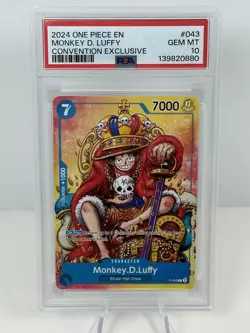 2024 ONE PIECE MONKEY D. LUFFY PSA 10 PROMO CONVENTION EXCLUSIVE #043 - Image 1