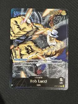 One Piece Anime 25th Collection Rob Lucci OP07-079 SPR L Gold Letters English - Image 1