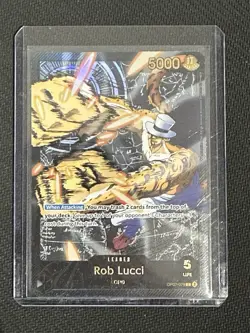 One Piece Anime 25th Collection Rob Lucci OP07-079 SPR L Gold Letters English - Image 3