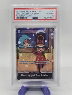 One Piece TCG One-Legged Toy Soldier OP05-081 Alternate Art - PSA 10 GEM MINT - Image 1