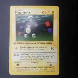 Magnemite 53/102 - 1ST EDITION Shadowless - Base Set - Pokemon Card - LP/MP - Image 1