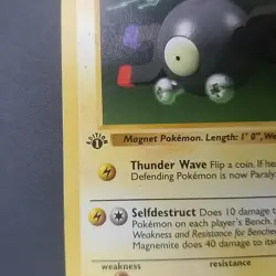 Magnemite 53/102 - 1ST EDITION Shadowless - Base Set - Pokemon Card - LP/MP - Image 5