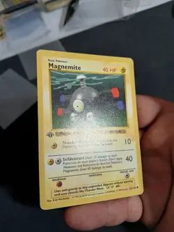 1999 Pokemon TCG Magnemite Base Set 1st Edition Shadowless Vintage 53/102 MP - Image 3