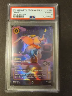 PSA 10 DISNEY 2025 LORCANA FABLED 228 DUMBO NINTH WONDER OF THE UNIVERSE 228/204 - Image 1