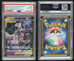Mewtwo & Mew GX Japanese Pokemon Sun Moon Tag Team All Stars (SM12a) PSA 10 - Image 3