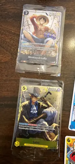 One Piece Lot -2 Sealed *Promo* Cards and 48 cards(Tin Set Volume 2) - Image 1