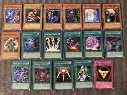 Vintage Konami Yu-Gi-Oh! TCG SD6 17 Card Lot feat Tsukuyomi - Image 1