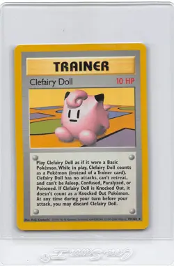 CLEFAIRY DOLL 70/102 - 4TH PRINT 1999-2000 Rare - BASE SET - Pokemon Card - NM - Image 1