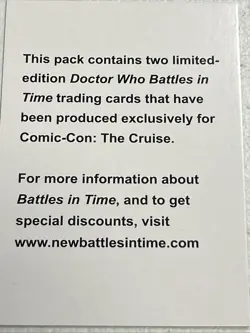 Doctor Who Battles In Time Comic Con Cruise 2026 Foil Card Set Song & Williams - Image 2