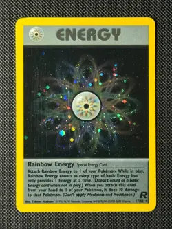 Pokemon Cards Rainbow Energy 17/82 Team Rocket Holo SWIRL Rare NM - Image 1
