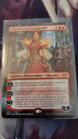 CHANDRA, DRESSED TO KILL - BORDERLESS (VOW) Innistrad: Crimson Vow - MTG - NM - Image 1