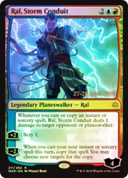 1 x Ral, Storm Conduit - Foil - Prerelease Promo - War of the Spark - NM-Mint - - Image 1