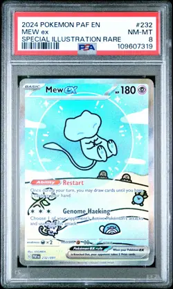 Mew ex #232 Pokemon Paldean Fates Bubble Mew English - Image 1