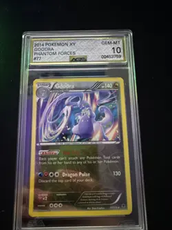 2014 Pokemon XY Series Phantom Forces 77 REVERSE HOLO GOODRA AGS 10 - Image 1