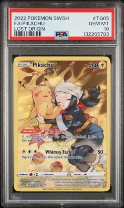 Pikachu TG05/TG30 Swsh11: Lost Origin Trainer Gallery Holo PSA 10 Pokemon Card - Image 1