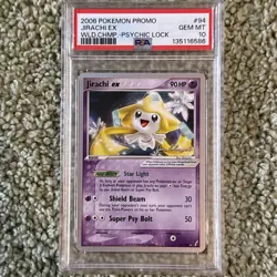 Jirachi ex 2008 Psychic Lock PSA 10 Wld Chmp POP 6 Crystal Guardians Pokemon - Image 1