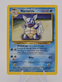 Pokemon TCG Wartortle 42/102 Uncommon Base Set Unlimited 1999 VTG WOTC NM - Image 1