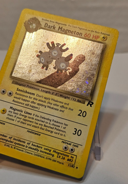 Dark Magneton 11/82 Holo Rare SWIRL Unlimited Team Rocket Pokemon 1265 - Image 3