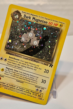 Dark Magneton 11/82 Holo Rare SWIRL Unlimited Team Rocket Pokemon 1265 - Image 4