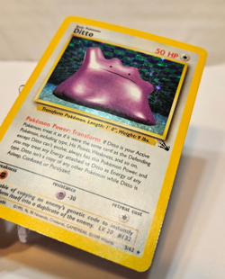 Ditto 3/62 Holo Rare Unlimited Fossil Pokemon 1302 - Image 2