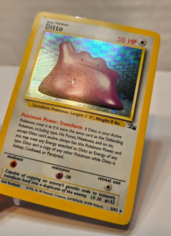 Ditto 3/62 Holo Rare Unlimited Fossil Pokemon 1303 - Image 3