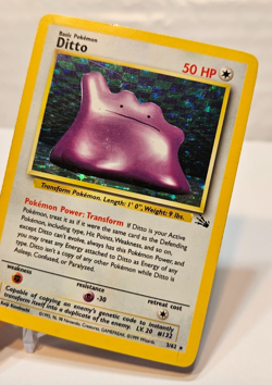 Ditto 3/62 Holo Rare Unlimited Fossil Pokemon 1303 - Image 4