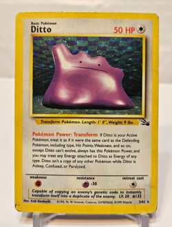 Ditto 3/62 Holo Rare Unlimited Fossil Pokemon 1305 - Image 1