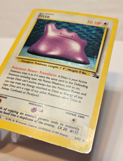Ditto 3/62 Holo Rare Unlimited Fossil Pokemon 1305 - Image 2