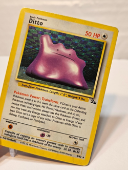 Ditto 3/62 Holo Rare Unlimited Fossil Pokemon 1305 - Image 4