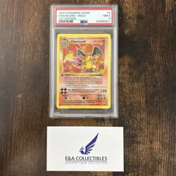 1999 Pokemon 1st Edition Base Set Charizard Holo PSA 9 4/102 THICK STAMP! - Image 2