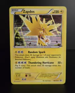Pokemon TCG - ZAPDOS - 46/113 - HOLO - RARE - BW LEGENDARY TREASURES (2013) - MP - Image 1