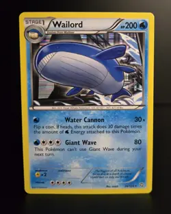 Pokemon TCG - WAILORD - 26/124 - HOLO - RARE - BW DRAGONS EXALTED (2012) - LP - Image 1