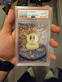 Pokemon Topps Chrome Sparkle Raticate PSA 10 - Image 1