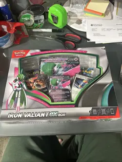 Pokemon TCG: Scarlet & Violet- Iron Valiant EX Collection Box NEW FACTORY SEALED - Image 1