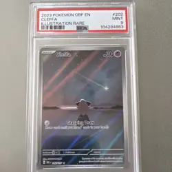 Pokemon Cleffa 202/197 SV03: Obsidian Flames Illustration Rare PSA 9 Holo - Image 1