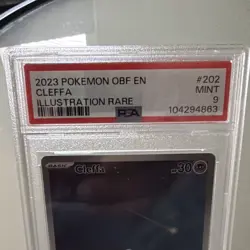 Pokemon Cleffa 202/197 SV03: Obsidian Flames Illustration Rare PSA 9 Holo - Image 2