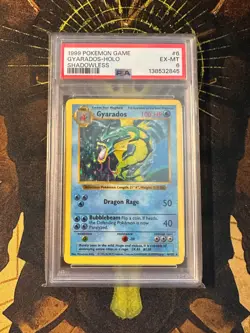 Pokemon Gyarados 6/102 Base Set Shadowless Holo Vintage PSA 6 - Image 1