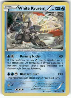 White Kyurem XY - Fates Collide Holo Rare Pokemon Near Mint or Better - Image 1