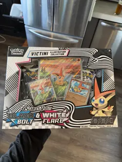 Pokemon TCG Black Bolt White Flare Victini Illustration Card Collection - Image 1