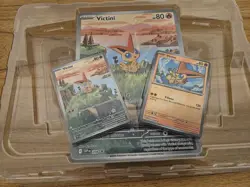 Pokemon TCG Black Bolt/White Flare Victini Illustration Collection 3 Card Bundle - Image 3