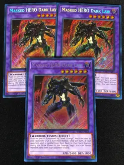 Yugioh Masked Hero Dark Law RA01-EN025 1ST Secret X3 (NM) - Image 1