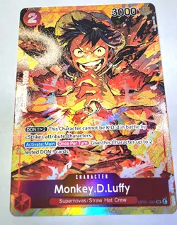 2022 One Piece Monkey .D. Luffy OP01-024 AA SR ALT Romance Dawn wel Centered psa - Image 1