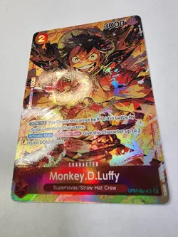 2022 One Piece Monkey .D. Luffy OP01-024 AA SR ALT Romance Dawn wel Centered psa - Image 2