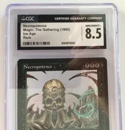 1995 MTG Magic the Gathering - Necropotence - Ice Age Rare CGC 8.5 - Image 4