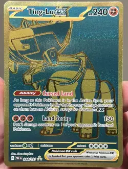 Ting-Lu ex 244/091 Sv: Paldean Fates Holo Hyper Rare Gold Pokemon TCG - NM+ - Image 1